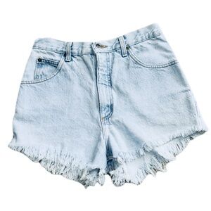 🩳💿 ZENA Vintage 90s Denim Cutoff Shorts High Rise Frayed Y2K Festival Sz 8?